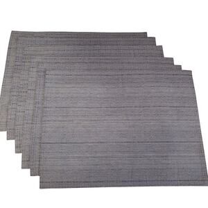 Slate Blue Woven Placemats Stain and Water Resistant Reversible 18" x 14"